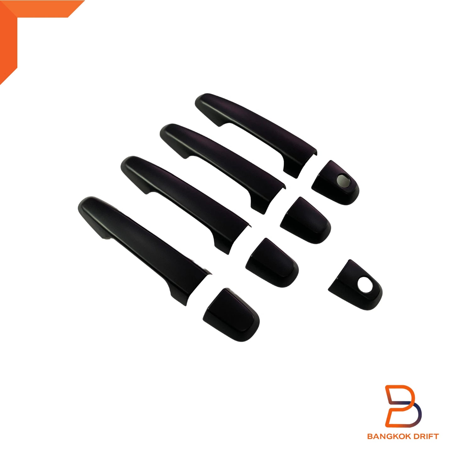 Matte Black Door Handle Cover Trim for Mitsubishi Triton Ute, Pajero Sport (05-23)