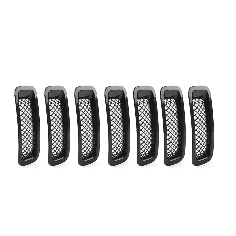 7 Pcs Front Mesh Grille Cover for Jeep Patriot (2011-2017)
