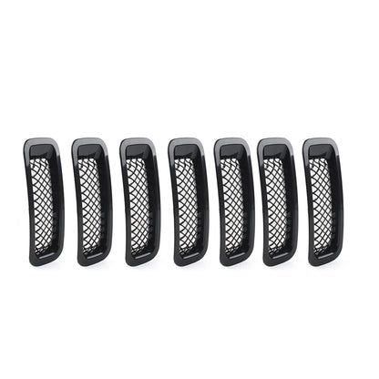 7 Pcs Front Mesh Grille Cover for Jeep Patriot (2011-2017)