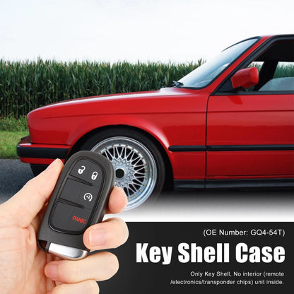 Black Car Key Fob Shell Case for Jeep Cherokee (2014-2018) 4 Button