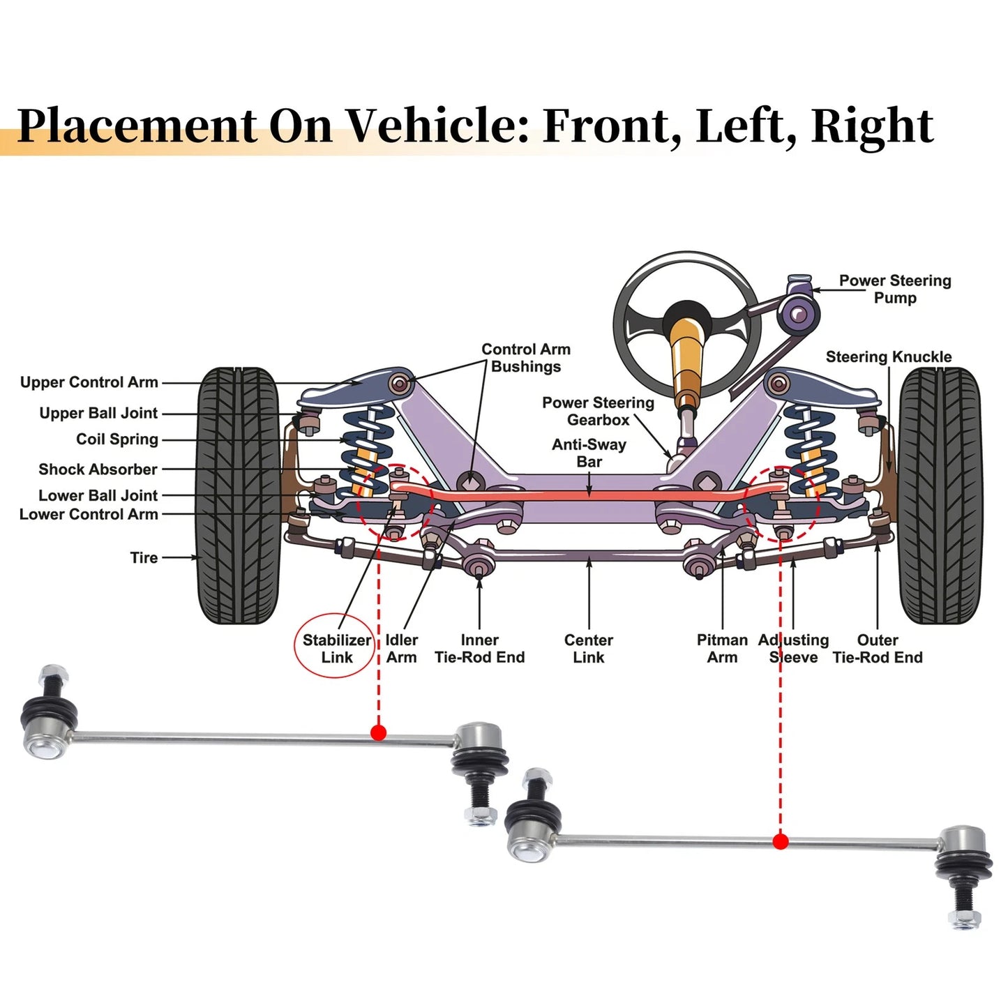 Front Stabiliser Sway Bar Link for Chevrolet Captiva Sport (2012-2015)