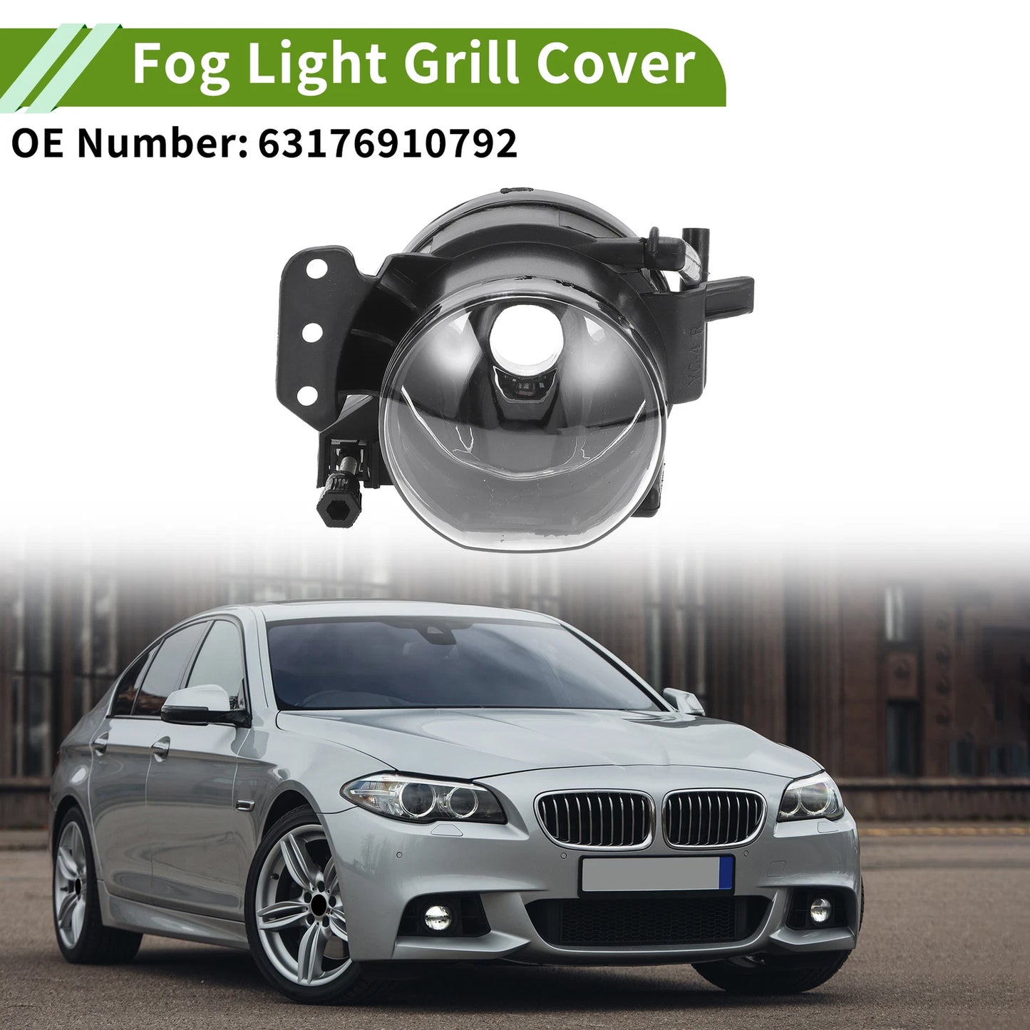Right Fog Light Grill for BMW 5 Series (2004-2008) - 1 x Quality Replacement