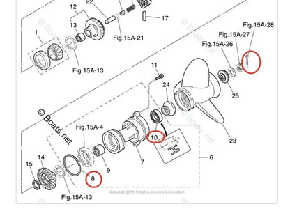 Lower Gearcase Seal for Tohatsu 40-70HP (353601110, 353601030)