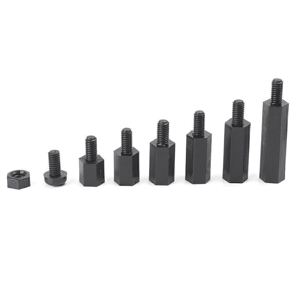 M3 Nylon PCB Standoff Spacer Kit for 180x Assortment - Black