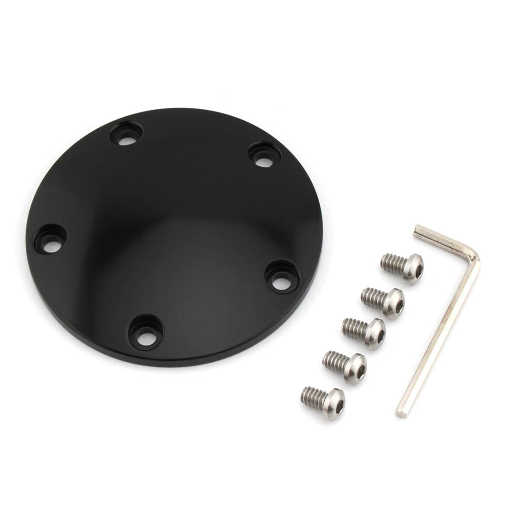 Black Domed Timing Points Cover for Harley Twin Cam Softail Dyna Touring (99-17)