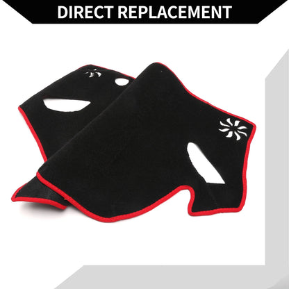 Dashboard Cover Mat for Subaru Forester (2018-2024) Black Red 1 Set