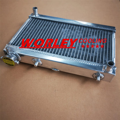 Aluminum Radiator for Honda TRX250 TRX250R (1988-1989) + Hose, Black