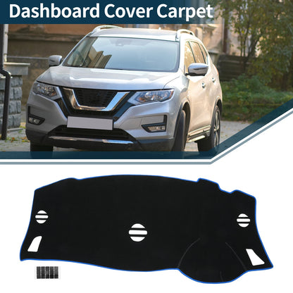 Dashboard Cover Mat for Nissan Elgrand E52 (2010-2024) Black Blue 1 Set