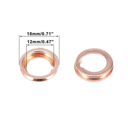 50pcs M12 Oil Drain Plug Gaskets for Nissan, Infiniti, Mercury