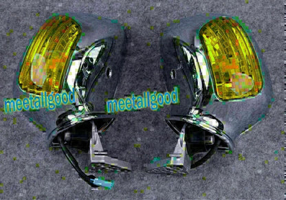Left Right Mirror for HONDA GL1800 Goldwing (2001-2011) Silver Metallic