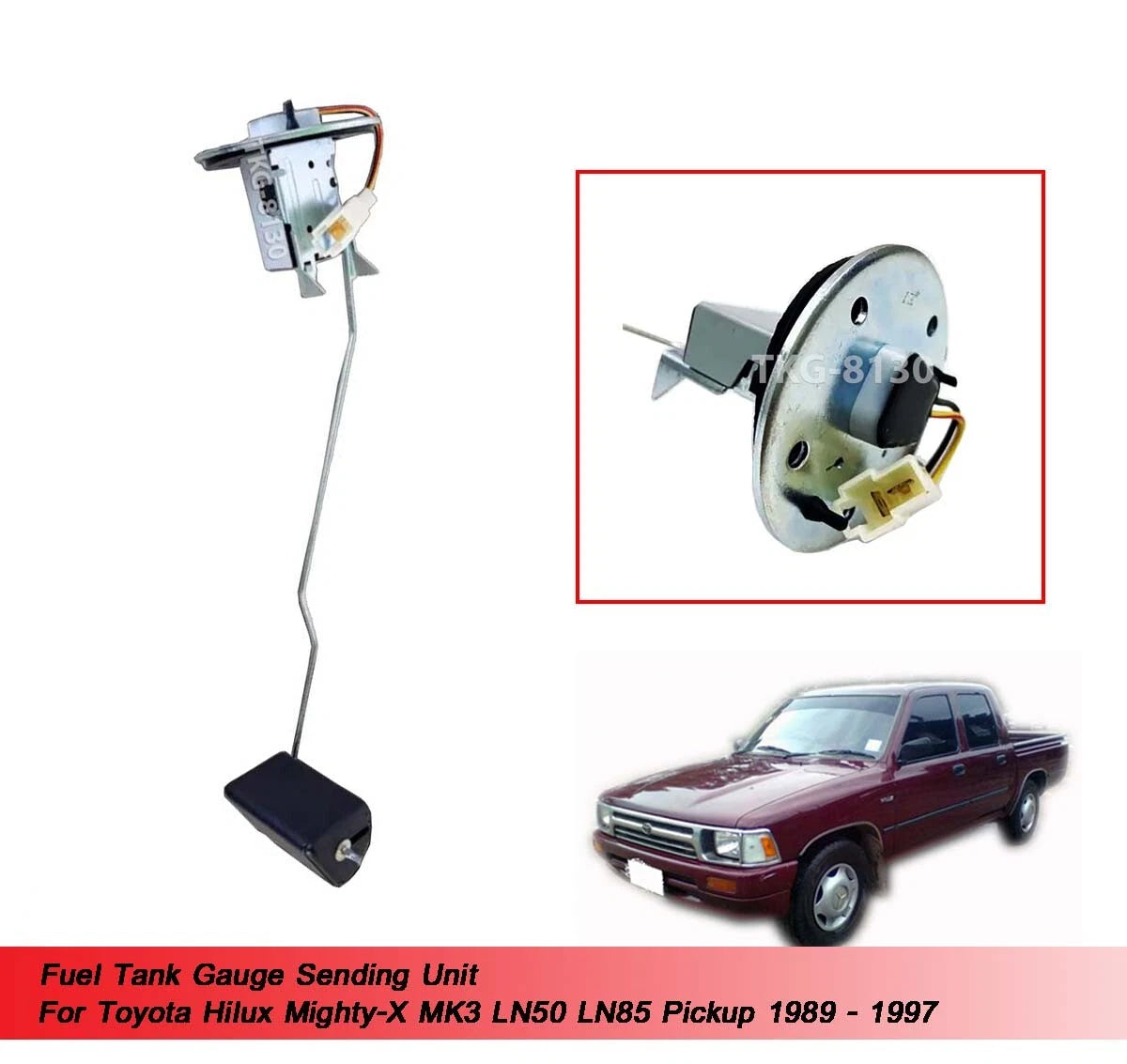 Fuel Tank Gauge Sending Unit for Toyota Hilux MK3 LN50 LN85 (1989-1997)