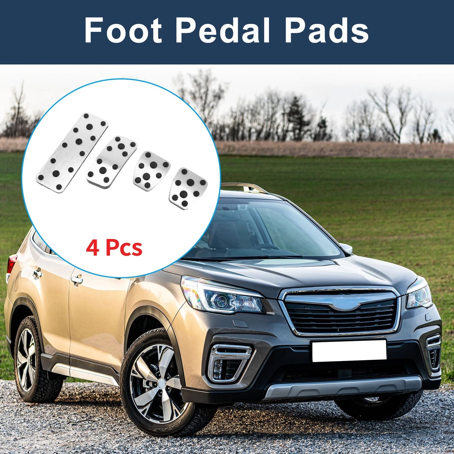 4 Pcs Foot Accelerator Pedal Covers for Subaru Forester (2006-2018)