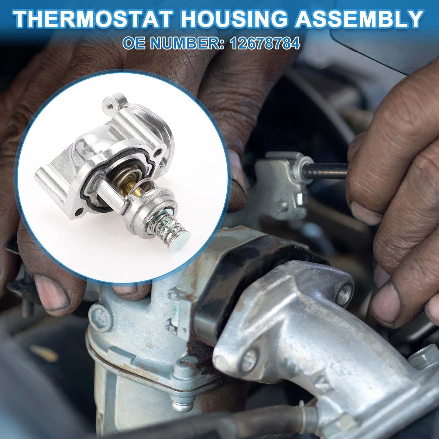 Engine Coolant Thermostat Housing Assembly for Chevrolet Camaro