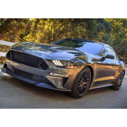 Left Side LED Fog Light for 2018-2022 Ford Mustang w/DRL Turn Signal White/Amber