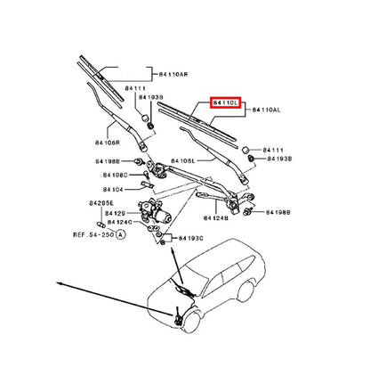 Wiper Blade 8250A782 for Mitsubishi Pajero Sport (2015-2022)