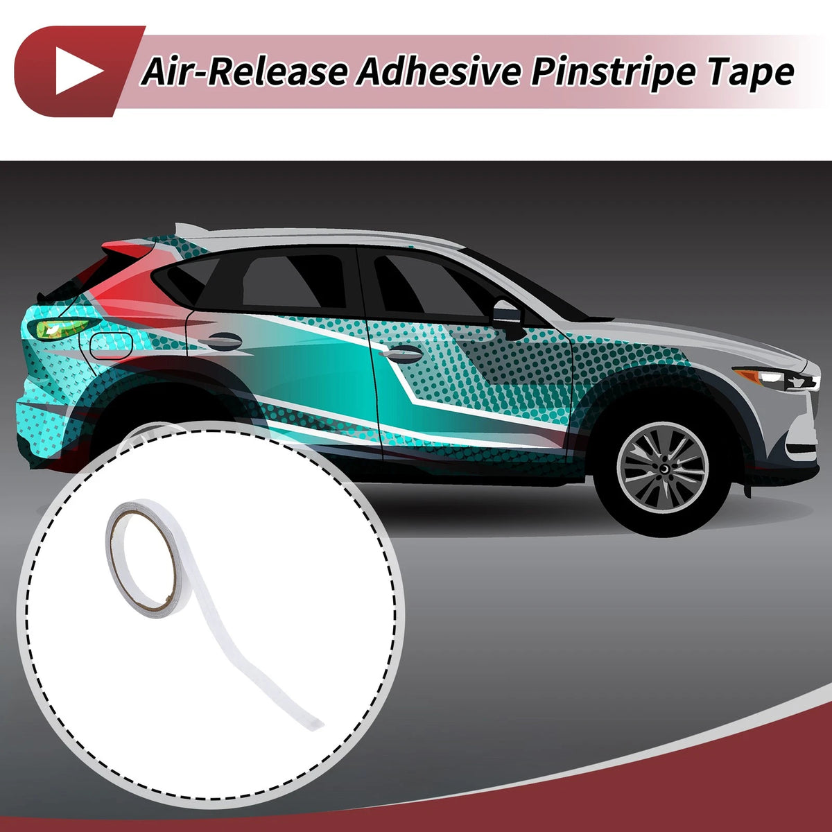 Pinstripe Tape 8mmx10m for Car Stripes DIY Transparent 1 Pc