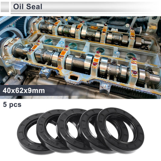 Oil Seal / 40x62x9mm / Seal Ring Rotary Shaft Seal Nitrile Rubber 5 Pcs
