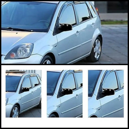 Side View Mirror Covers for Ford Fiesta MK5 (2006-2008) 2 Piece Gloss Black