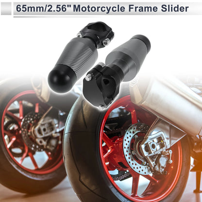 1.1–1.3" Aluminum Alloy Motorcycle Slider Frame 2 x Screws, Titanium Tone for Make Model