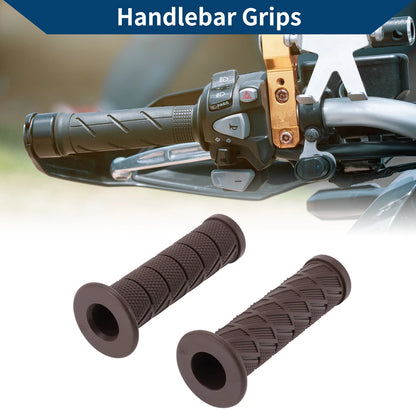 7/8" 22mm Hand Grips Cover for Motorcycle Rubber Coffee