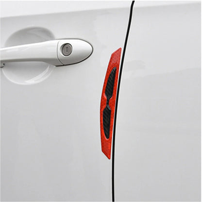 4pcs Car Door Anti-Collision Bumper Guard Reflective Strip