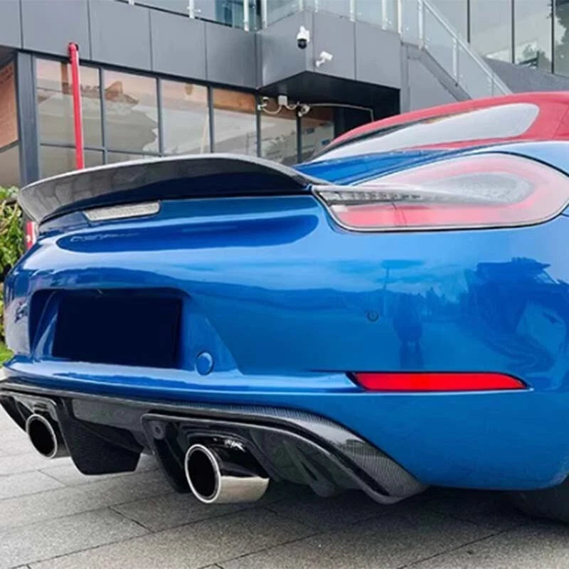 Real Carbon Fiber Rear Trunk Spoiler Wing for Porsche 718 Boxster 2016-2019