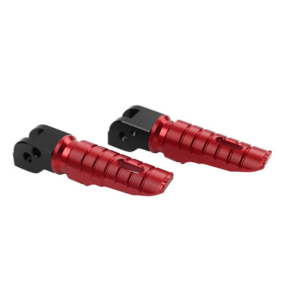 Red Passenger Rear Footrests Pegs for Ducati Monster 696 2008-2014, 796 2011-2014