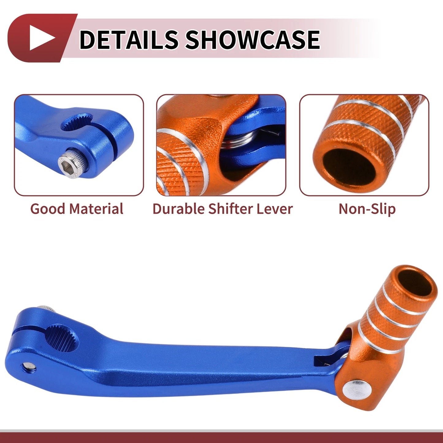 Gear Shift Lever Blue Orange Silver Tone for Honda CRF150F (2003–2017)