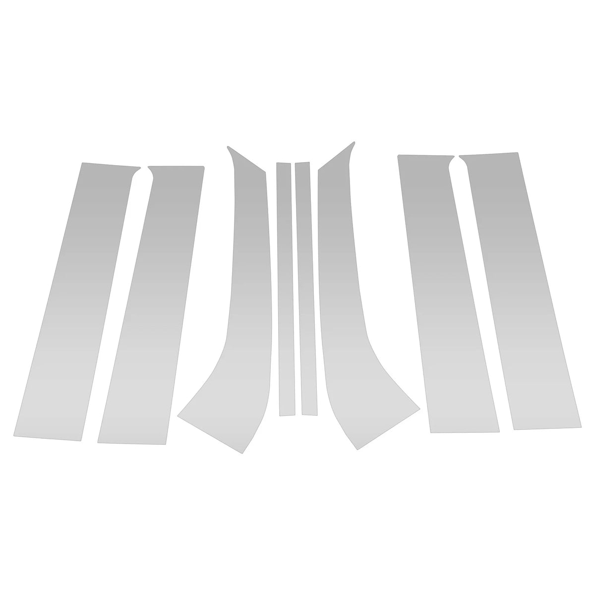 8 Pcs Door Pillar Window Trim for Ford Everest (2015-2021) Silver Tone