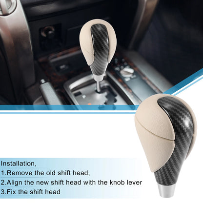 Beige Black Gear Shift Knob for Lexus Toyota