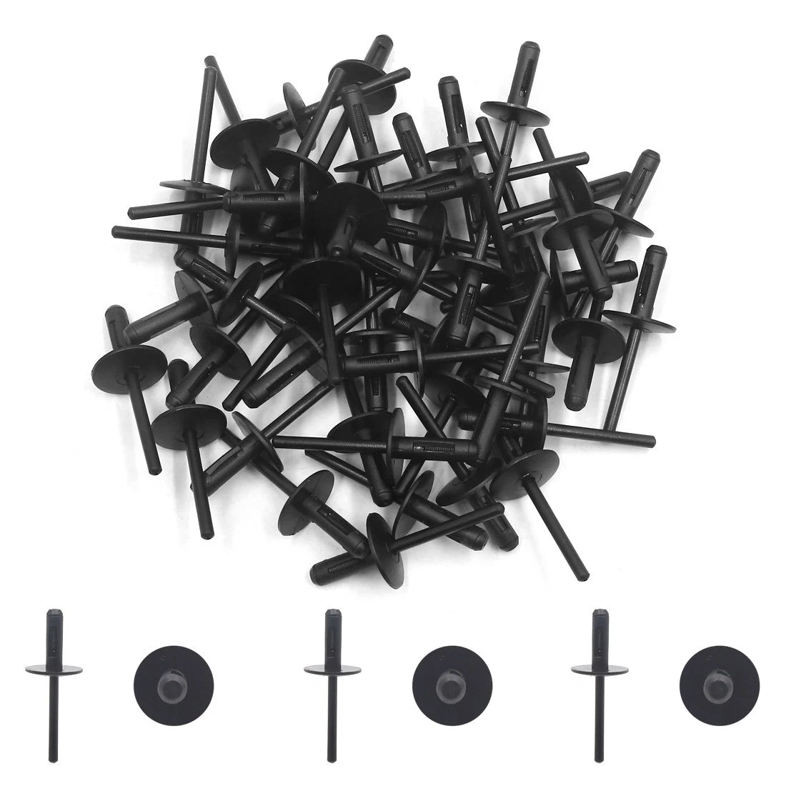 50 x 6mm Plastic Rivets Door Bumper Fasteners for BMW