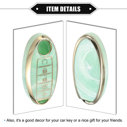 TPU Green 5 Button Smart Key Fob Cover for Nissan Altima, Maxima, Infiniti