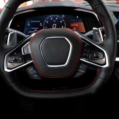 Carbon Fiber Steering Wheel Button for Chevrolet Corvette C8 (2020-2022)