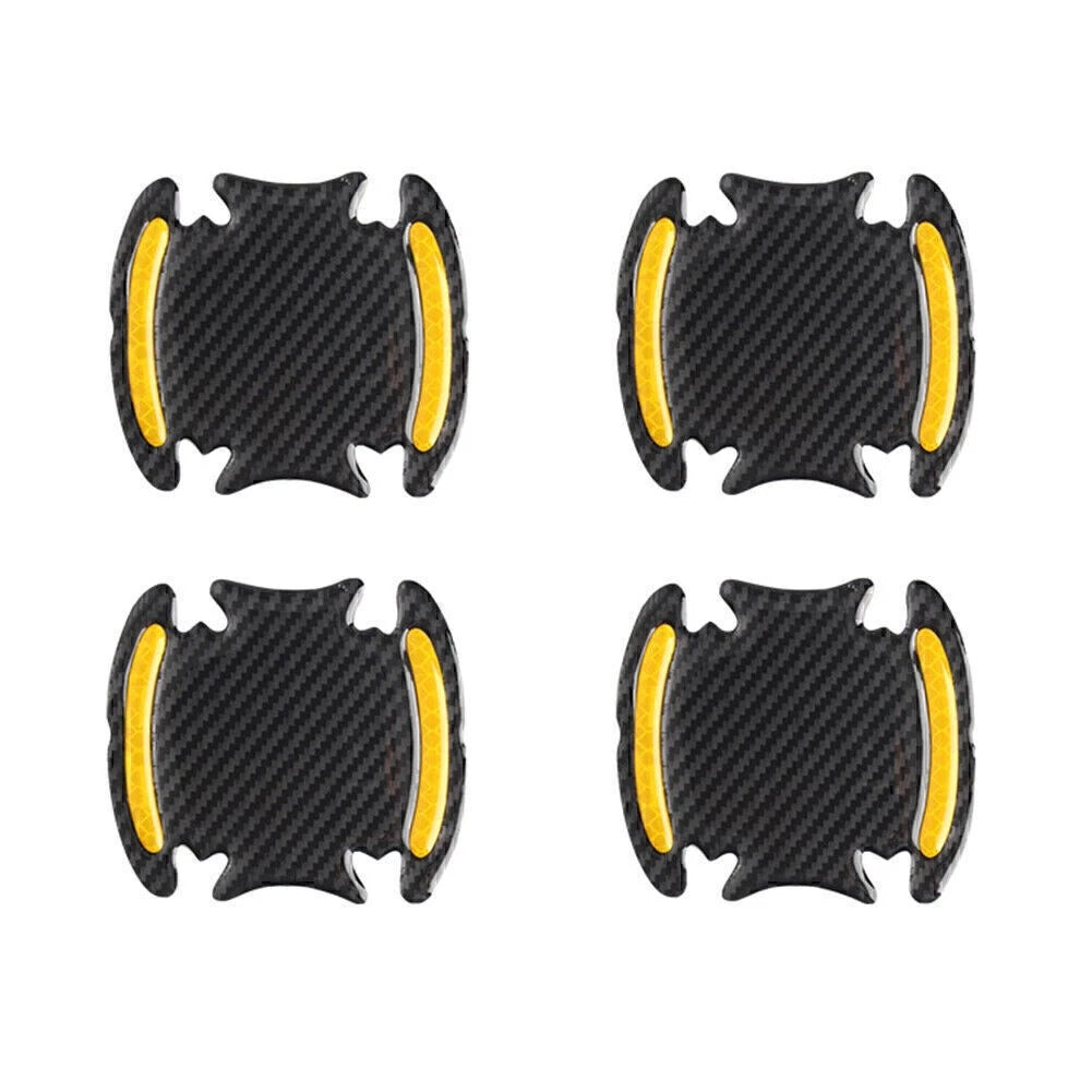 Carbon Fiber Gold Door Handle Reflective Sticker Scratch Cover Protection