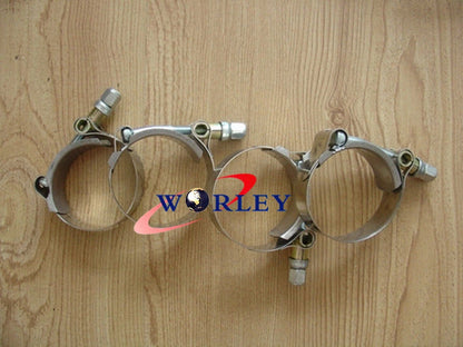 8 x 3" Stainless Steel T-Bolt Silicone Hose Clamps