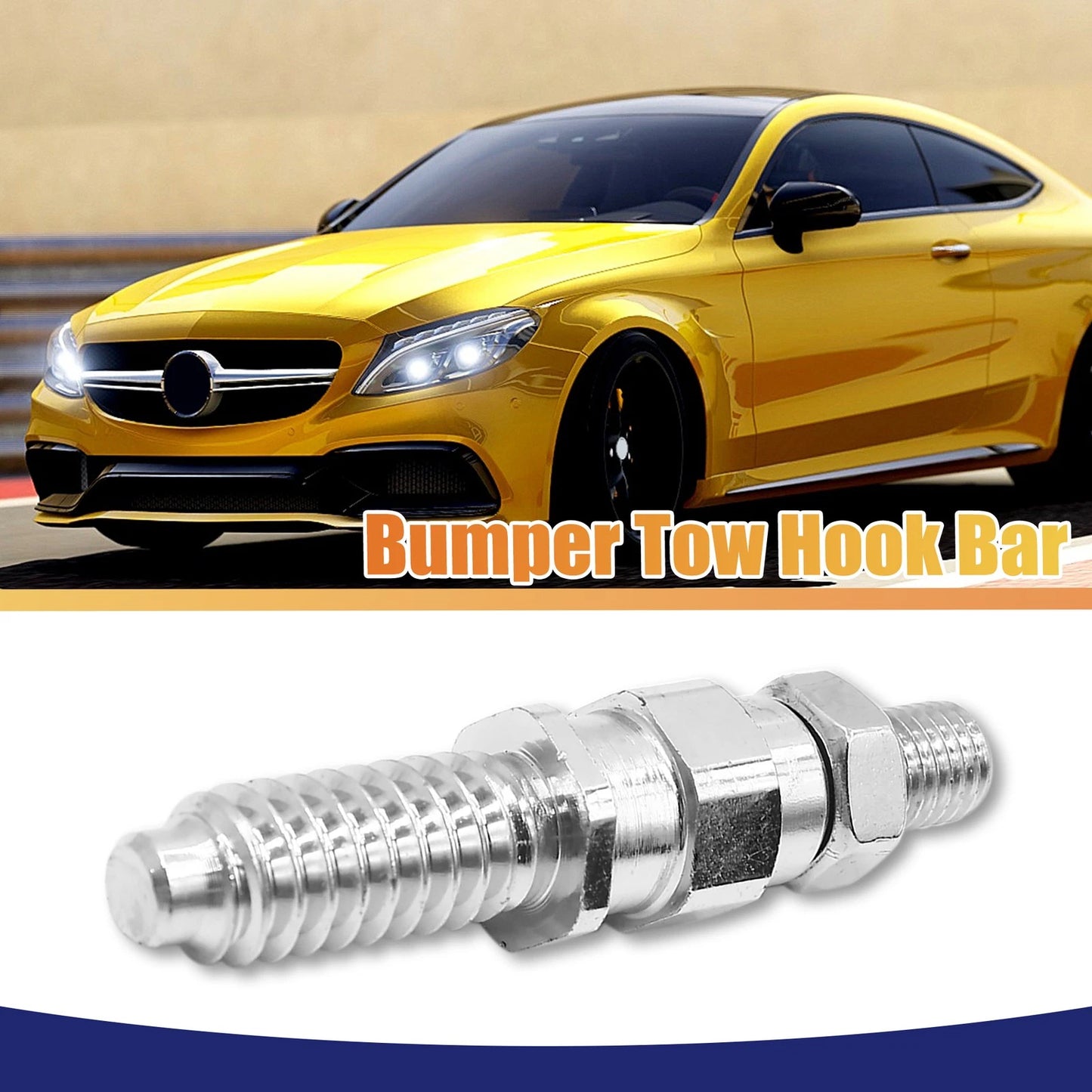 Silver Tone Front Rear Bumper Tow Hook Bar Screw for BMW E Series