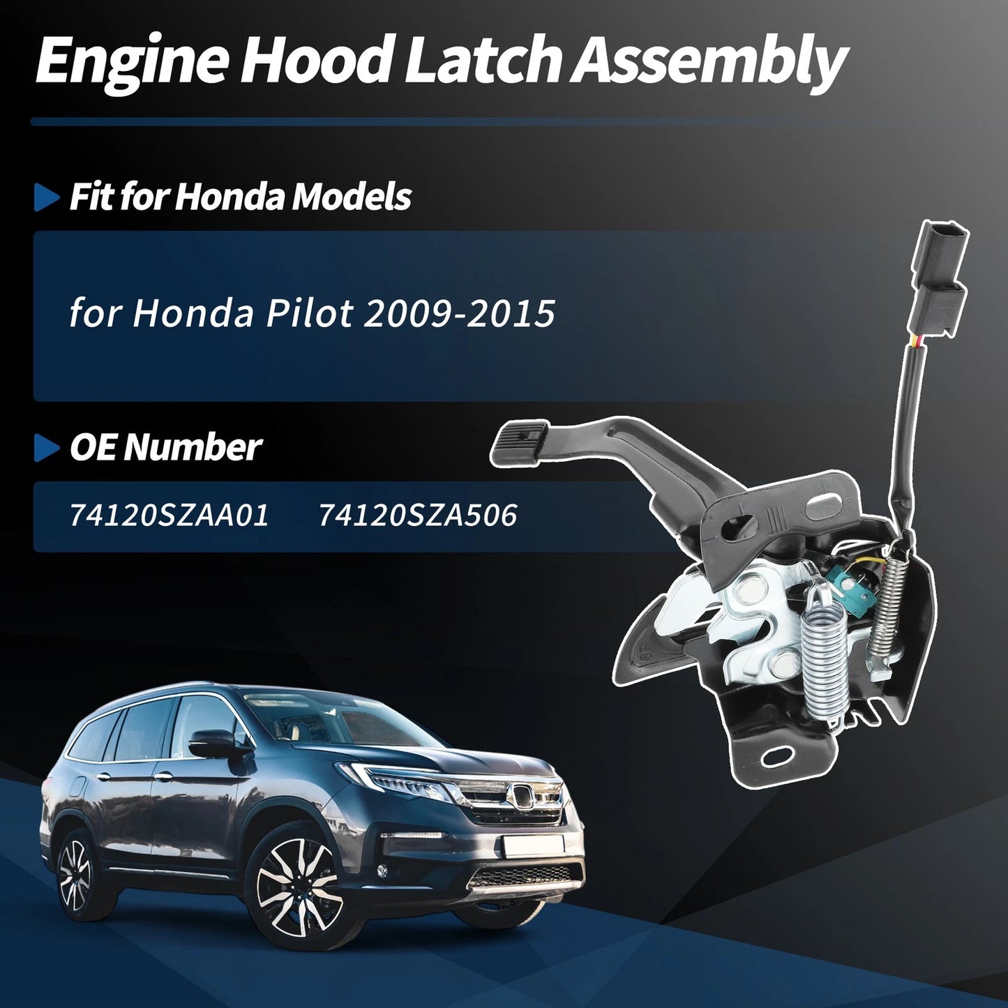 Hood Latch Assembly for Honda Pilot (2009-2015)