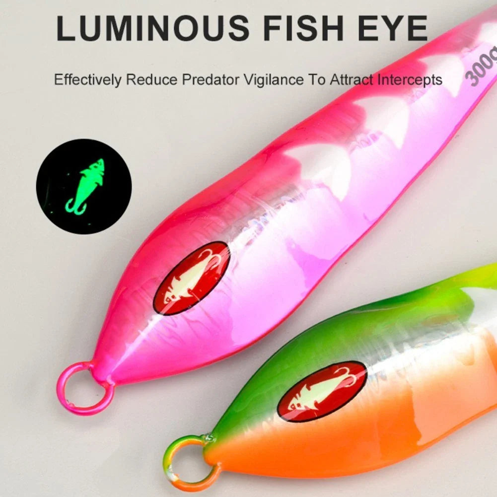 Boat Fishing Slow Pitch Jig Asymmetric Structure Reduces Water Resistance