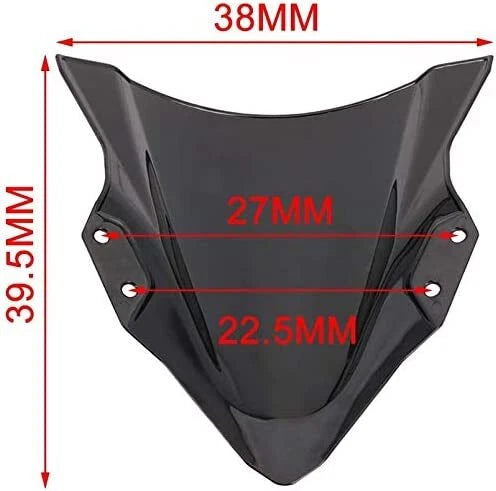 Tinted Black Windshield for Kawasaki Ninja 400 (2018-2019)