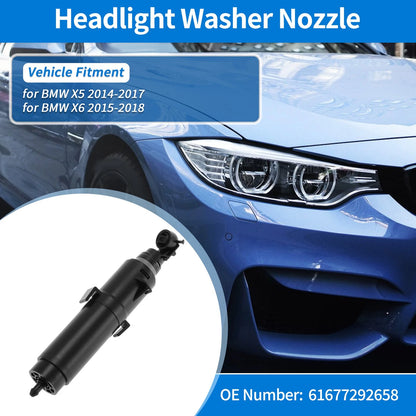 Right Driver Side Headlight Washer Nozzle for BMW X5 (2014-2017)