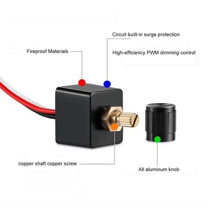 LED Dimmer Switch 12V 5A for Motorhome/Boat/RV Incandescent/LED Lamps