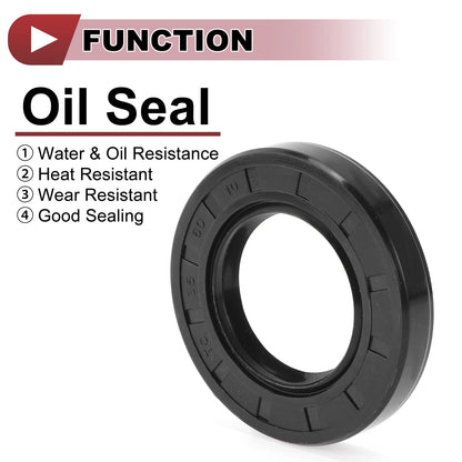 Rotary Shaft Seal 35x60x10mm Black 5 Pcs Oil Seal Nitrile 70 Durometer Rubber