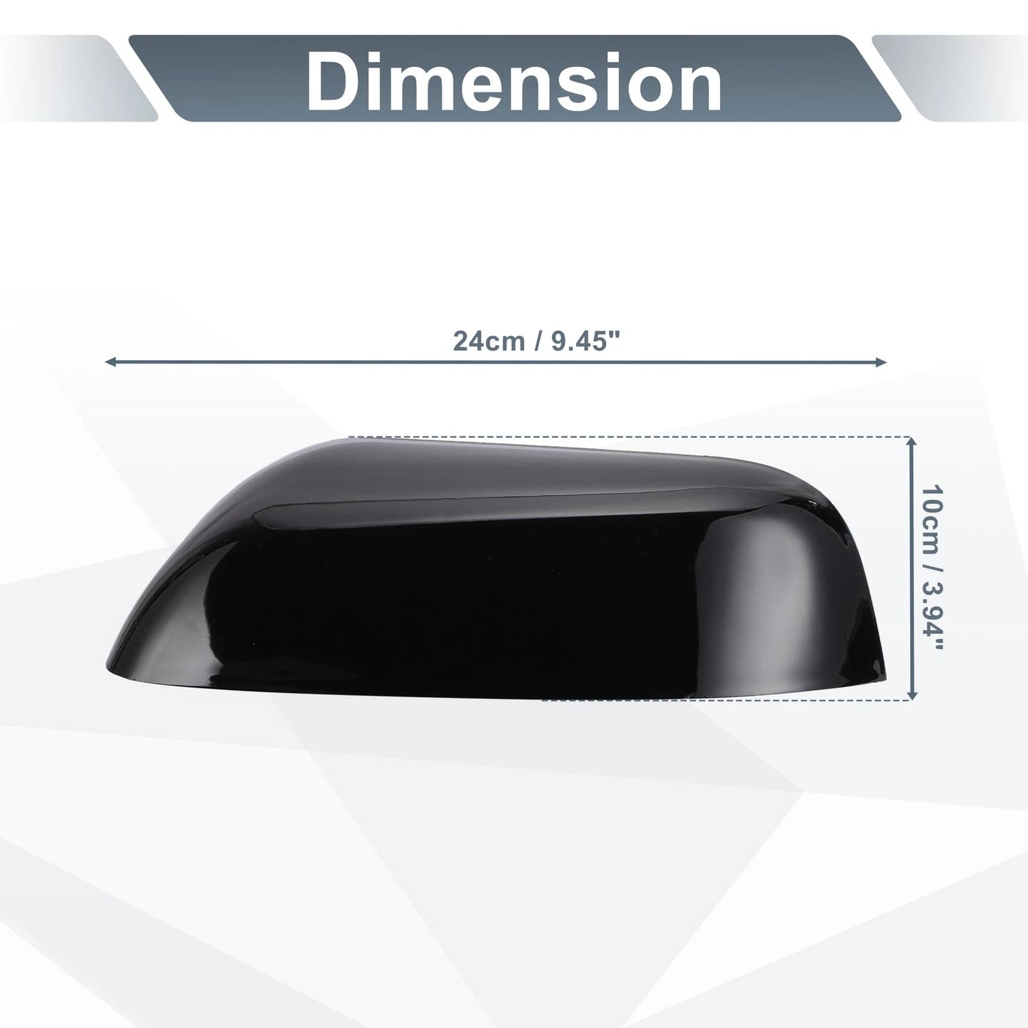 Left Side Rearview Mirror Cover Cap Gloss Black for Ford Explorer (2016-2019)