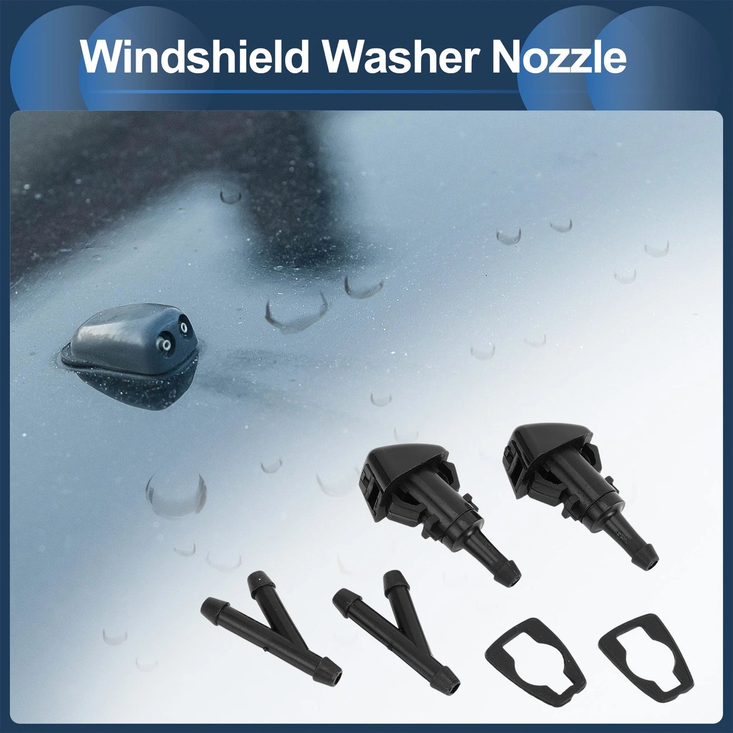 Windshield Washer Nozzle & Hose Connector for Jeep Patriot (2007-2017)