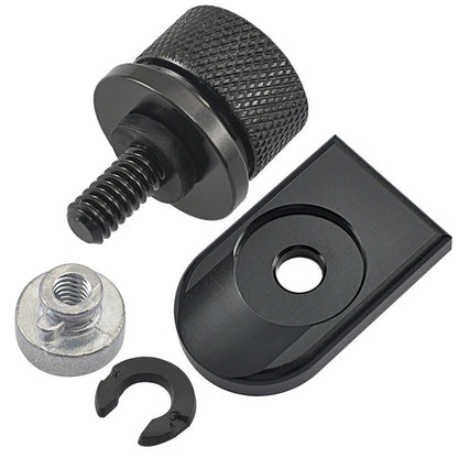 Black/Chrome Rear Fender Seat Bolt Tab Cover for Harley