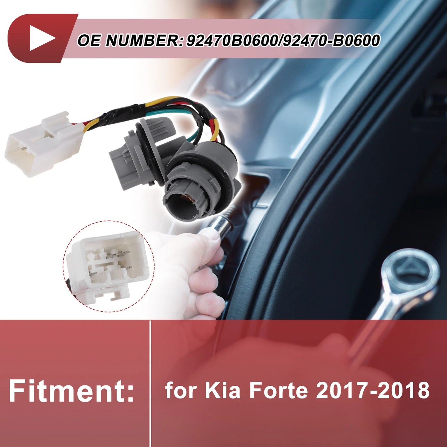 Taillight Socket Wiring Harness for Kia Forte (2017-2018)