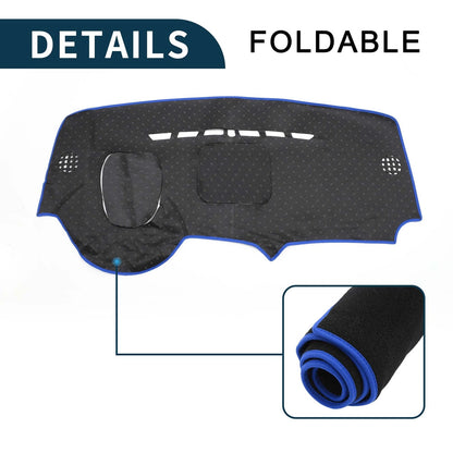 Dashboard Cover Mat for Peugeot 3008 2013-2015 Sun Protector Black Blue
