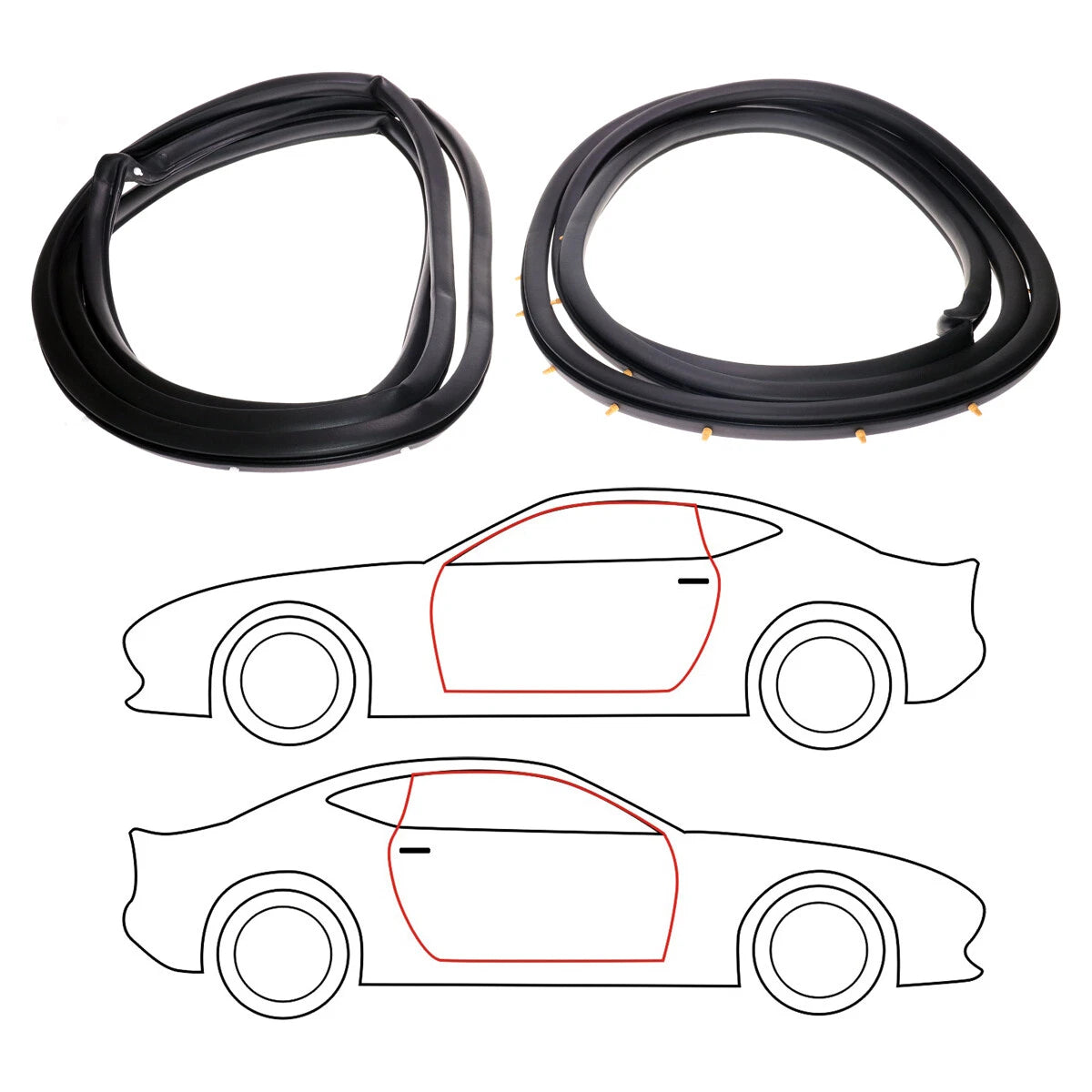 Door Weatherstrip Seal for Honda Civic 5th Gen 3D 1991-1995