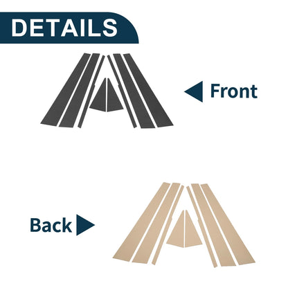 8 Pcs Door Pillar Window Trim for Honda Odyssey (2000-2004) Carbon Fiber