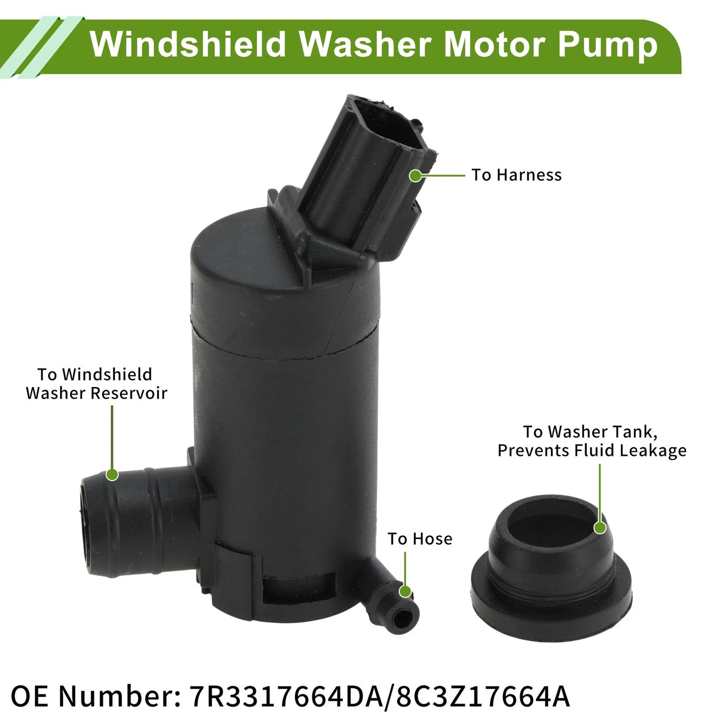 Windshield Washer Pump for Ford Crown Victoria (2006-2011)
